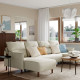 Sofa 4 osobowa z szezlongiem, Gunnared beżowy MANNARP 696.191.84