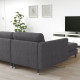 Sofa 4-osobowa, z szezlongiem/Gunnared ciemnoszar/metal LANDSKRONA 792.703.72