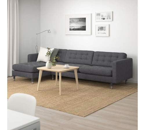Sofa 4-osobowa, z szezlongiem/Gunnared ciemnoszar/metal LANDSKRONA 792.703.72