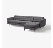 Sofa 4-osobowa, z szezlongiem/Gunnared ciemnoszar/metal LANDSKRONA 792.703.72