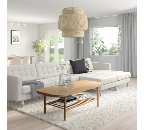 Sofa 5-osobowa, z szezlongami Gunnared/beżowy drewno LANDSKRONA 794.353.25
