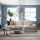 Sofa 3-osobowa z szezlongiem, Tresund jasnobeżowy KIVIK 794.828.40