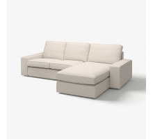 Sofa 3-osobowa z szezlongiem, Tresund jasnobeżowy KIVIK 794.828.40