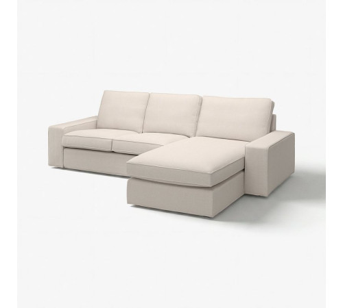 Sofa 3-osobowa z szezlongiem, Tresund jasnobeżowy KIVIK 794.828.40