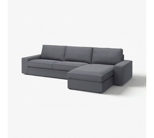 Sofa 4-osobowa z szezlongiem, Gunnared średnioszary KIVIK 794.847.83