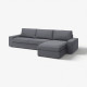 Sofa 4-osobowa z szezlongiem, Gunnared średnioszary KIVIK 794.847.83