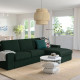 Sofa 3-osobowa z szezlongiem, Tallmyra ciemnozielony KIVIK 794.848.20
