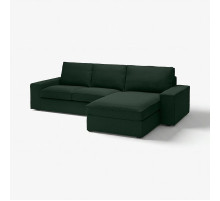 Sofa 3-osobowa z szezlongiem, Tallmyra ciemnozielony KIVIK 794.848.20