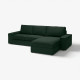 Sofa 3-osobowa z szezlongiem, Tallmyra ciemnozielony KIVIK 794.848.20