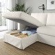 Трехместный диван с шезлонгом, слева, Gransel natural HYLTARP 794.896.86