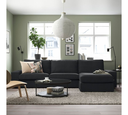 Sofa 4-osobowa z szezlongiem, Tresund antracyt KIVIK 794.943.86