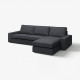 Sofa 4-osobowa z szezlongiem, Tresund antracyt KIVIK 794.943.86