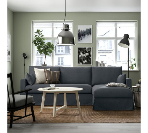 Sofa 3o z szezlongiem, prawy, Gransel szary HYLTARP 795.149.64