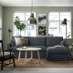 Sofa 3o z szezlongiem, prawy, Gransel szary HYLTARP 795.149.64