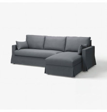 Трехместный диван с шезлонгом, справа, цвет Gransel gray, артикул HILTARP 795.149.64.