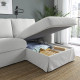Sofa 3o z szezlongiem, prawy, Tallmyra biały/czarny HYLTARP 795.149.97