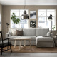 Sofa 3o z szezlongiem, prawy, Tallmyra biały/czarny HYLTARP 795.149.97