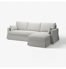 Трехместный диван с шезлонгом, справа, Tallmyra белый/черный HILLARP 795.149.97