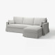 Sofa 3o z szezlongiem, prawy, Tallmyra biały/czarny HYLTARP 795.149.97