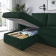Sofa 3o z szezlongiem, lewy, Tallmyra ciemnozielony HYLTARP 795.150.20