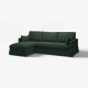 Sofa 3o z szezlongiem, lewy, Tallmyra ciemnozielony HYLTARP 795.150.20