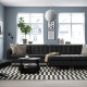 Sofa 4 osobowa z szezlongiem, Grann/Bomstad czarny/metal LANDSKRONA 795.542.76