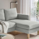 Sofa 3-osobowa z szezlongiem, Tonerud szary SALTSJÖBADEN 795.792.05