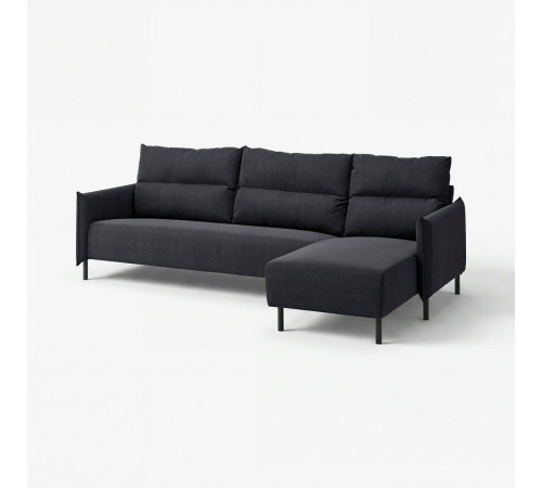Sofa 4-osobowa z szezlongiem, Saxemara czarnoniebieski MANNARP 796.040.78