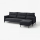 Sofa 4-osobowa z szezlongiem, Saxemara czarnoniebieski MANNARP 796.040.78