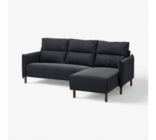 Sofa 3-osobowa z szezlongiem, Saxemara czarnoniebieski MANNARP 796.191.69