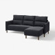 Sofa 3-osobowa z szezlongiem, Saxemara czarnoniebieski MANNARP 796.191.69