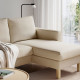 Sofa 3-osobowa z szezlongiem, Vittangi jasnobeżowy/biały SALTSJÖBADEN 796.214.26