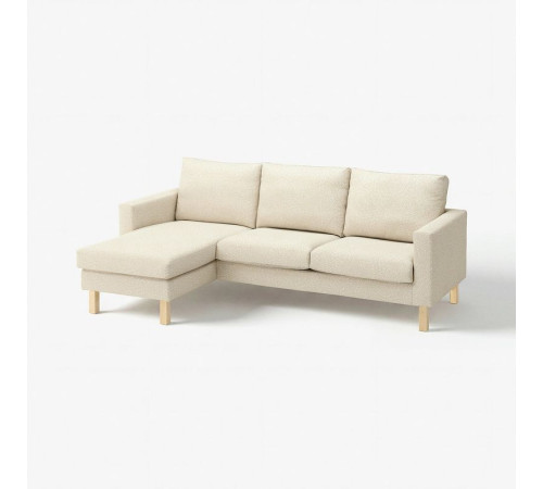 Sofa 3-osobowa z szezlongiem, Vittangi jasnobeżowy/biały SALTSJÖBADEN 796.214.26