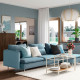 Sofa 4-osobowa z szezlongiem, i otwarty koniec/Fridtuna ciemny szaroniebieski SÖDERHAMN 796.216.57