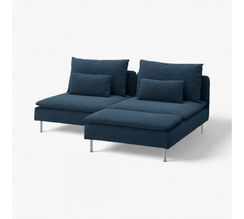 Sofa 2-osobowa z szezlongiem, Kelinge granatowy SÖDERHAMN 796.217.56