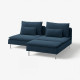 Sofa 2-osobowa z szezlongiem, Kelinge granatowy SÖDERHAMN 796.217.56