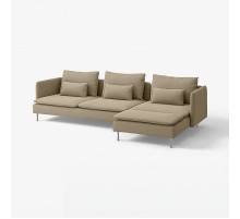 Sofa 4-osobowa, z szezlongiem/Johanneshov brązowobeżowy SÖDERHAMN 796.220.82