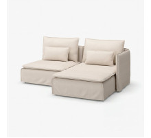 Sofa 2-osobowa, z szezlongiem z podłokietnikiem/Gransel naturalny SÖDERHAMN 796.222.61