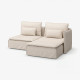 Sofa 2-osobowa, z szezlongiem z podłokietnikiem/Gransel naturalny SÖDERHAMN 796.222.61