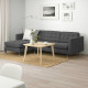 Sofa 3-osobowa, z szezlongiem/Gunnared ciemnoszar/metal LANDSKRONA 892.726.67