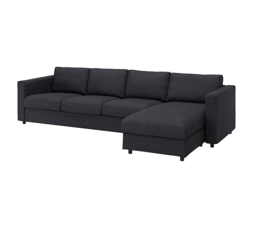 Sofa 4-osobowa, z szezlongiem/Hillared antracyt VIMLE 894.342.74
