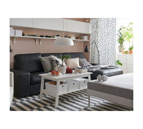 Sofa 3-osobowa, z szezlongiem/Grann/Bomstad czarny KIVIK 894.431.84