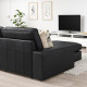 Sofa 3-osobowa, z szezlongiem/Grann/Bomstad czarny KIVIK 894.431.84