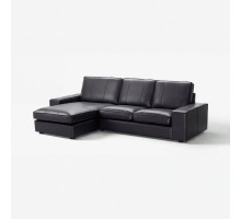 Sofa 3-osobowa, z szezlongiem/Grann/Bomstad czarny KIVIK 894.431.84