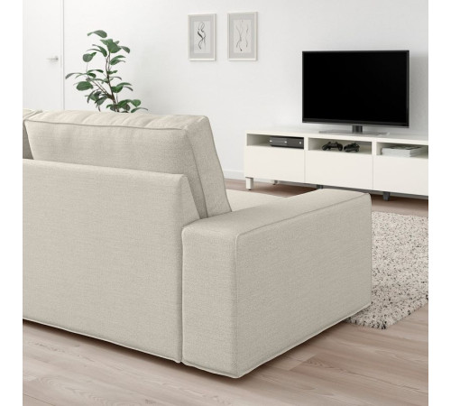 Sofa 3-osobowa z szezlongiem, Gunnared beżowy KIVIK 894.847.73