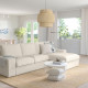 Sofa 3-osobowa z szezlongiem, Gunnared beżowy KIVIK 894.847.73