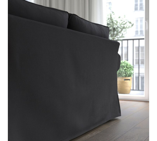 Sofa 3-osobowa z szezlongiem, Hakebo ciemnoszary EKTORP 895.090.28
