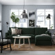 Sofa 3o z szezlongiem, prawy, Tallmyra ciemnozielony HYLTARP 895.149.92