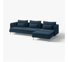 Sofa 4-osobowa, z szezlongiem/Kelinge granatowy SÖDERHAMN 896.220.67