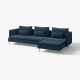 Sofa 4-osobowa, z szezlongiem/Kelinge granatowy SÖDERHAMN 896.220.67